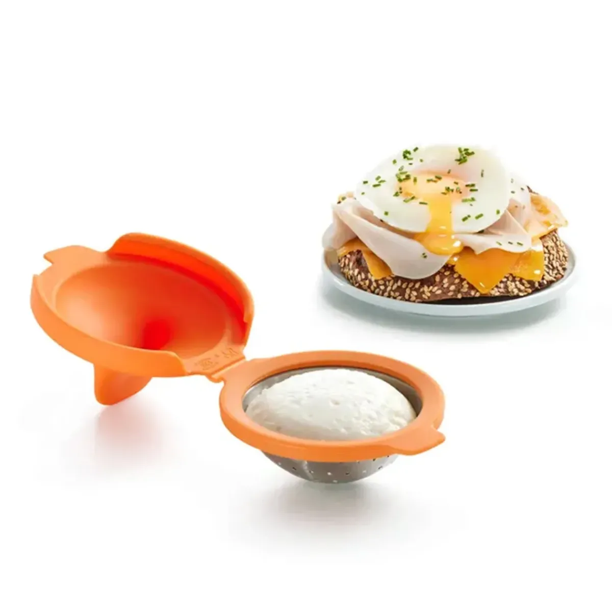 Lékué Cuit oeuf poché - Orange > Ustensiles De Cuisine