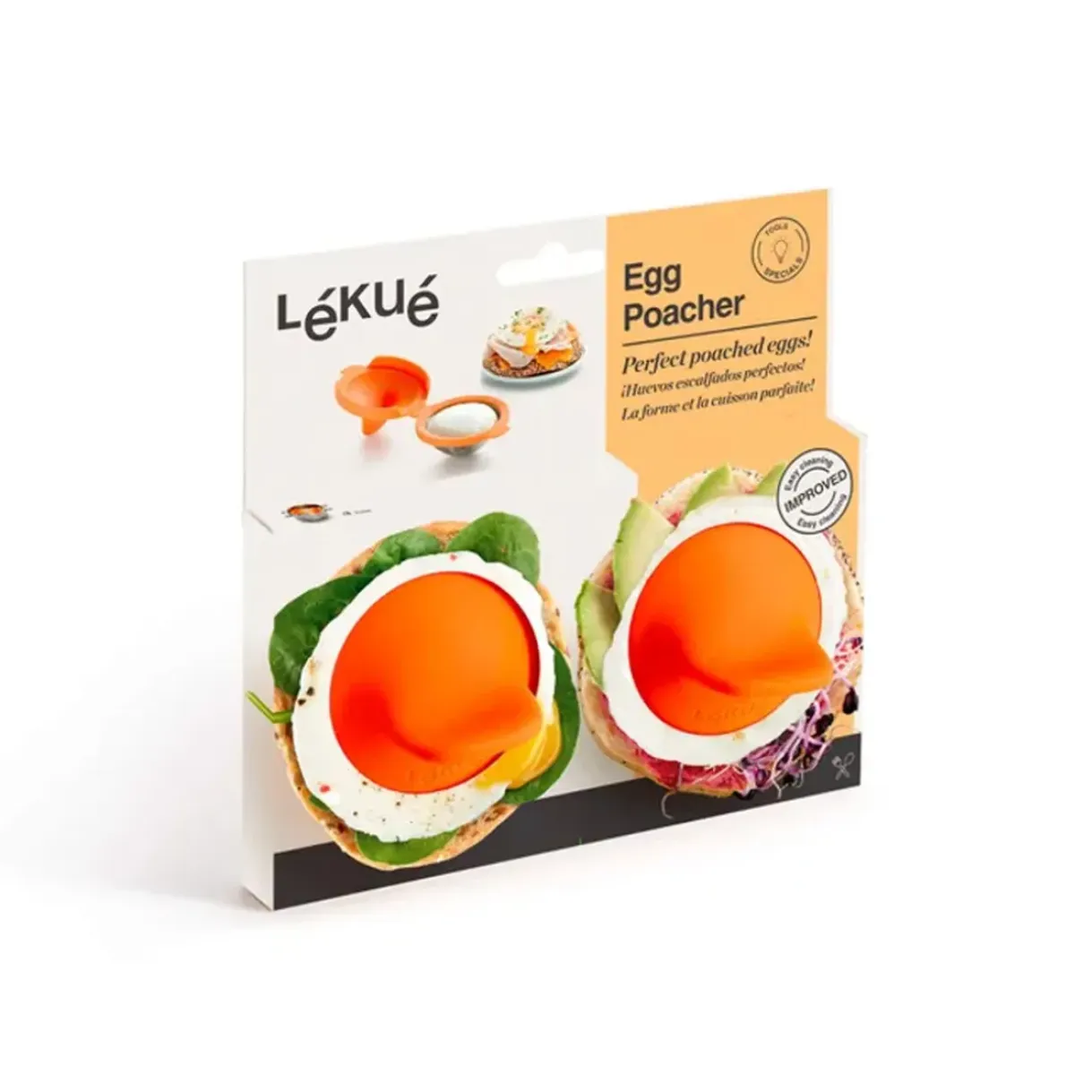 Lékué Cuit oeuf poché - Orange > Ustensiles De Cuisine