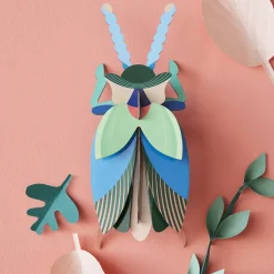 Studio Roof Décoration murale Emerald Beetle > Enfant Recyclé|Décoration Enfants