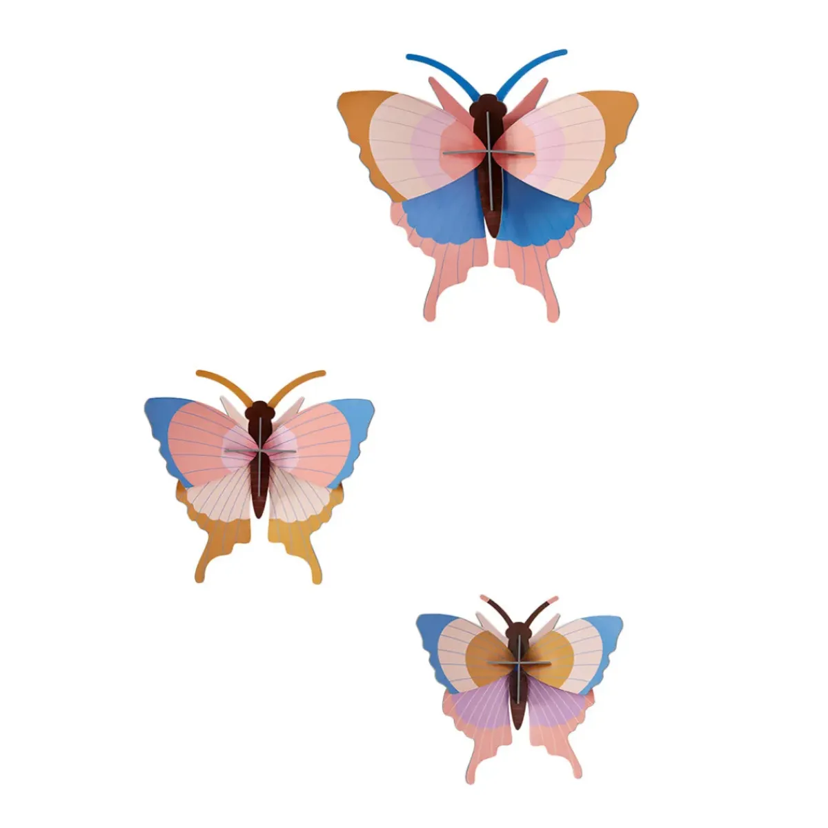 Studio Roof Décoration murale Gold Rim Butterflies - Lot de 3 > Enfant Recyclé|Décoration Enfants