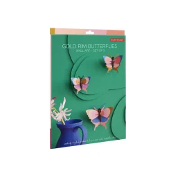 Studio Roof Décoration murale Gold Rim Butterflies - Lot de 3 > Enfant Recyclé|Décoration Enfants
