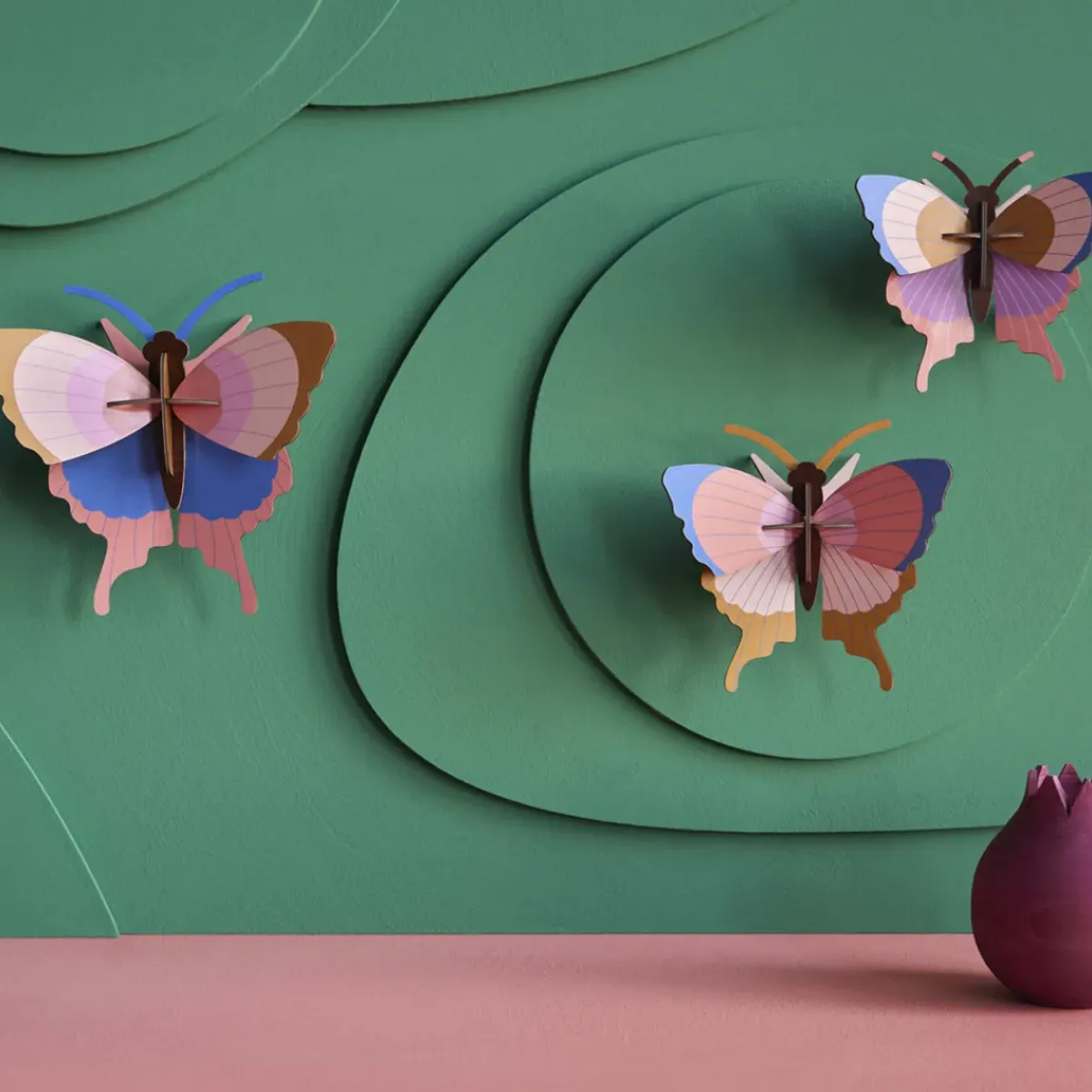 Studio Roof Décoration murale Gold Rim Butterflies - Lot de 3 > Enfant Recyclé|Décoration Enfants
