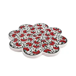 Sélectionné par Fleux Dessous de Plat En Forme De Fleur - Rouge > Fabriqué En Europe|Plats & Plateaux
