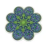 Sélectionné par Fleux Dessous de Plat Fleur en Céramique - Bleu et Vert > Fabriqué En Europe|Plats & Plateaux
