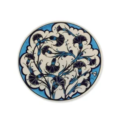 Sélectionné par Fleux Dessous de Plat Rond en Céramique - Bleu et Beige > Fabriqué En Europe|Plats & Plateaux