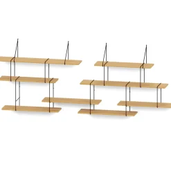 Studio Hausen Etagère Link duo set 2 Système Chêne/Noir > Rangements|Etagères
