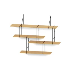 Studio Hausen Etagère Link set 1 Système - Chêne/Noir > Rangements|Etagères