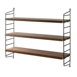 String Furniture Etagère String Pocket - Noyer u0026 Noir > Rangements|Etagères
