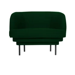 ENOstudio Fauteuil Cornice Velours - Vert canard u0026 métal noir > Fauteuils & Repose-pieds