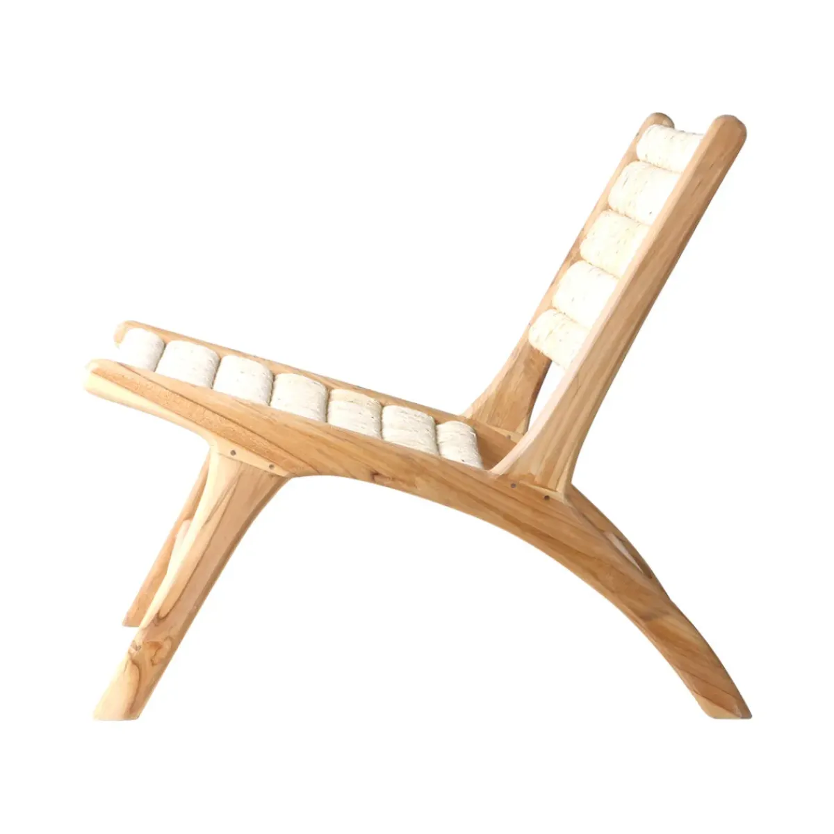 HK Living Fauteuil Lounge Teak > Fauteuils & Repose-pieds