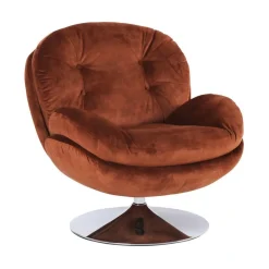 Sélectionné par Fleux Fauteuil Memento en velours - 81 x 86 x 83 cm - Fox > Fauteuils & Repose-pieds