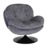 Sélectionné par Fleux Fauteuil Memento en velours - 81 x 86 x 83 cm - Gris > Fauteuils & Repose-pieds