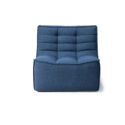 Ethnicraft Fauteuil N701 - Bleu > Fauteuils & Repose-pieds