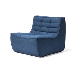 Ethnicraft Fauteuil N701 - Bleu > Fauteuils & Repose-pieds