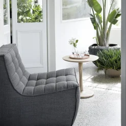 Ethnicraft Fauteuil N701 - Gris foncé > Fauteuils & Repose-pieds