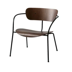 And Tradition Fauteuil Pavilion AV5 Noyer / Pieds noirs > Fauteuils & Repose-pieds