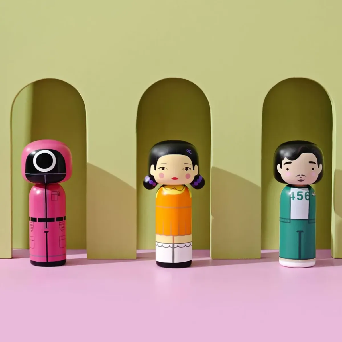 Lucie Kaas Figurine en bois Kokeshi - Joueur 456 - Squid Game > Sculptures & Figurines