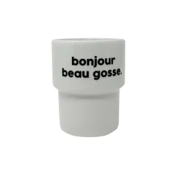 Félicie Aussi Gobelet en porcelaine - Bonjour Beau Gosse > Fabriqué En France|Vaisselle & Accessoires De Table