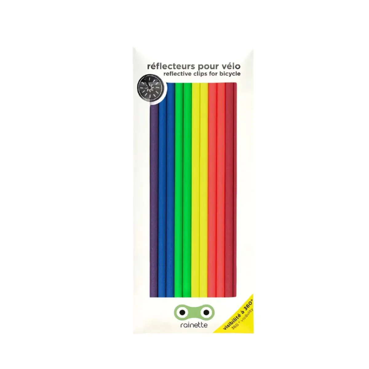 Rainette Grands Réflecteurs pour vélo - Fluo Multicolore > Enfant Loisirs D'extérieur|Loisirs D'extérieur