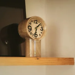 HK Living Horloge Rétro en céramique - h 23,5 cm - Crème > Horloges