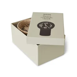 HK Living Horloge Rétro en céramique - h 23,5 cm - Crème > Horloges