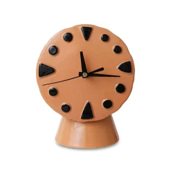 HK Living Horloge Rétro en céramique - h 20,8 cm - Pêche > Horloges
