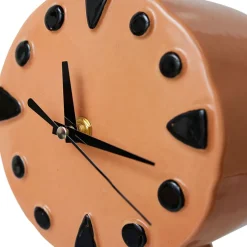 HK Living Horloge Rétro en céramique - h 20,8 cm - Pêche > Horloges