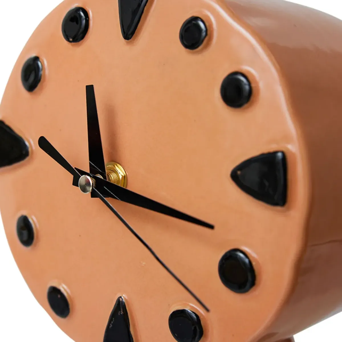 HK Living Horloge Rétro en céramique - h 20,8 cm - Pêche > Horloges