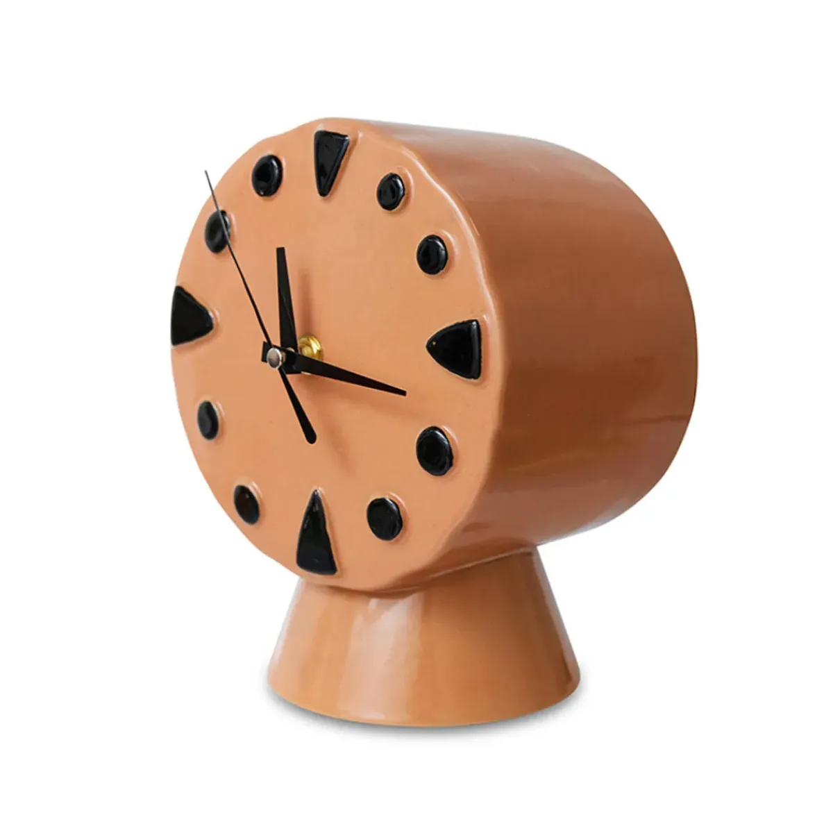 HK Living Horloge Rétro en céramique - h 20,8 cm - Pêche > Horloges