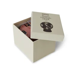 HK Living Horloge Rétro en céramique - h 16,2 cm - Rose > Horloges