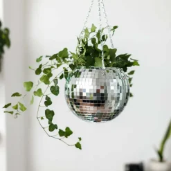 Sélectionné par Fleux Jardinière suspendue Disco Ball - Argent > Pots & Jardinières