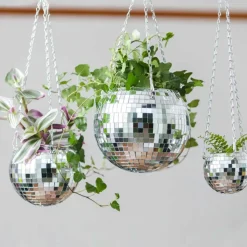 Sélectionné par Fleux Jardinière suspendue Disco Ball - Argent > Pots & Jardinières