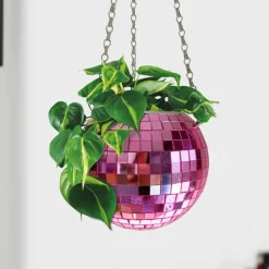 Sélectionné par Fleux Jardinière suspendue Disco Ball - Rose > Pots & Jardinières