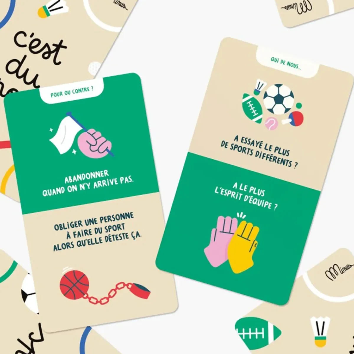 Minus Jeu de cartes C'est du sport > Fabriqué En France