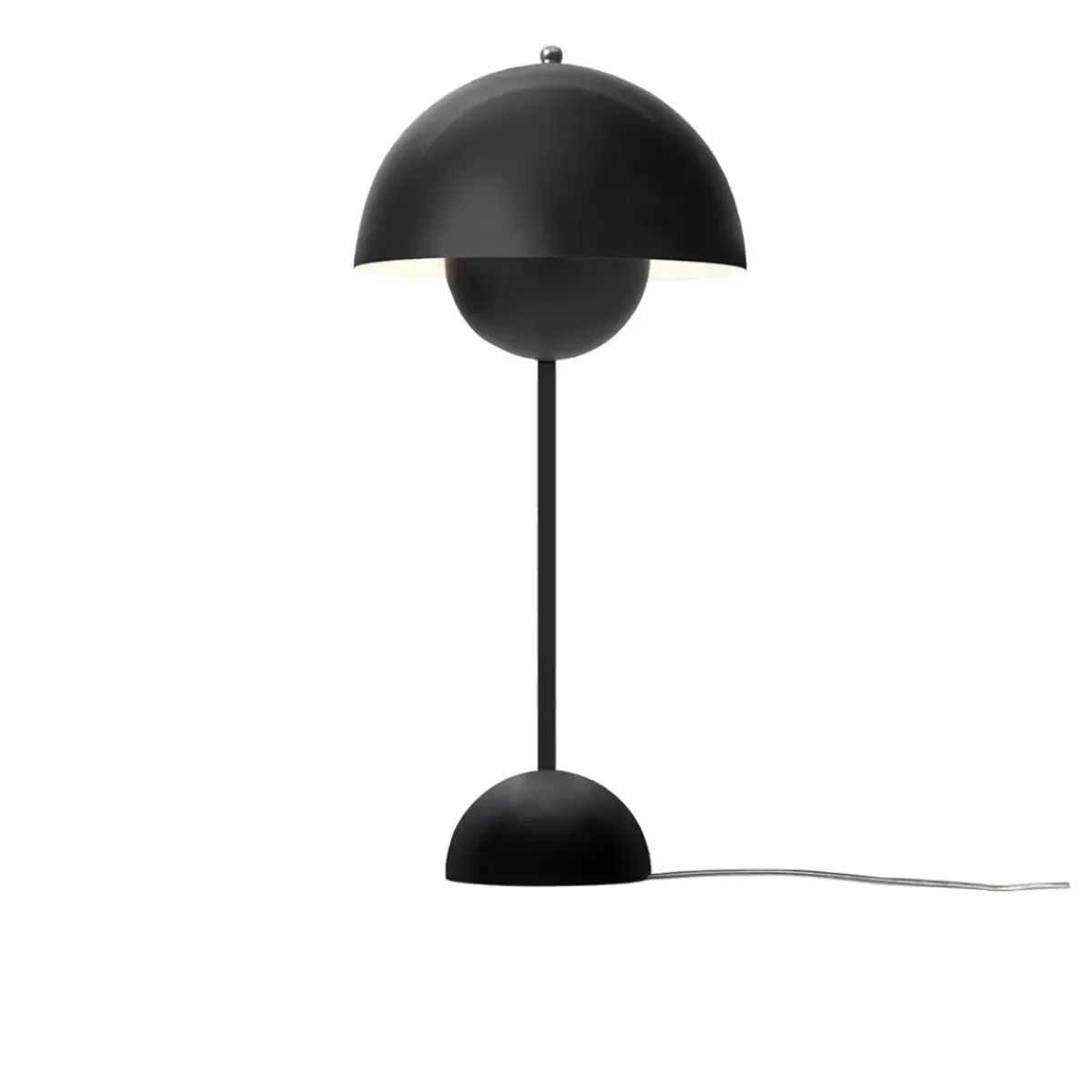 And Tradition Lampe Flowerpot Noir mat VP3 by Verner Panton > Lampes De Table