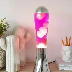 Sélectionné par Fleux Lampe Lava Magma Argenté > Lampes De Table