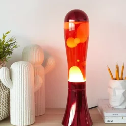 Sélectionné par Fleux Lampe Lava Magma Rouge u0026 Aluminium > Lampes De Table