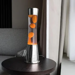Sélectionné par Fleux Lampe à lave - Orange / Argent > Lampes De Table