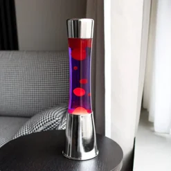 Sélectionné par Fleux Lampe à lave - Rouge / Violet / Argent > Lampes De Table