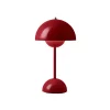And Tradition Lampe à poser Flowerpot VP9 Sans fil - Rouge Vermillion > Lampes De Table