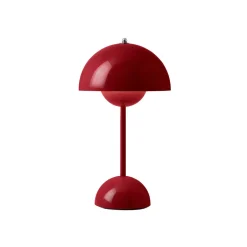 And Tradition Lampe à poser Flowerpot VP9 Sans fil - Rouge Vermillion > Lampes De Table