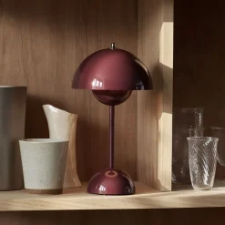 And Tradition Lampe à poser Flowerpot VP9 Sans fil - Dark Plum > Lampes De Table