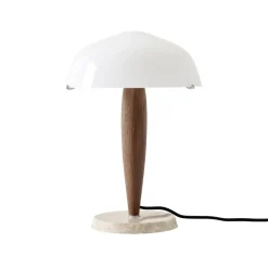 And Tradition Lampe à poser Herman SHY3 - Noyer u0026 Marbre Crème > Lampes De Table