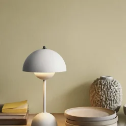 And Tradition Lampe à poser Sans Fil Flowerpot VP9 - Blanc Mat > Lampes De Bureaux|Lampes De Table