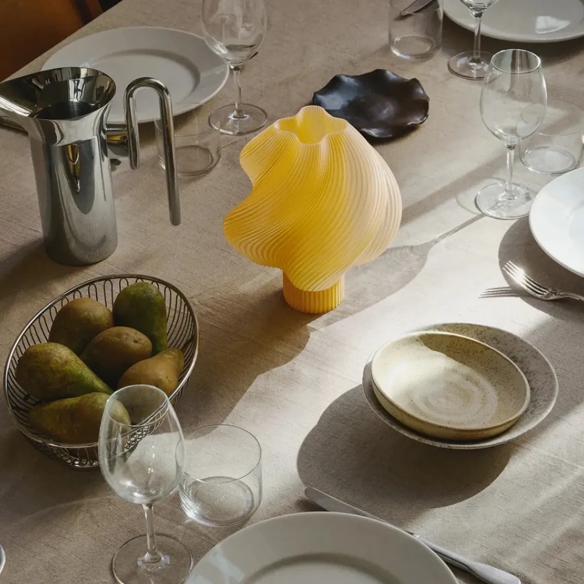 Crème Atelier Lampe Soft Serve Portable - Limoncello Sorbet > Lampes De Table