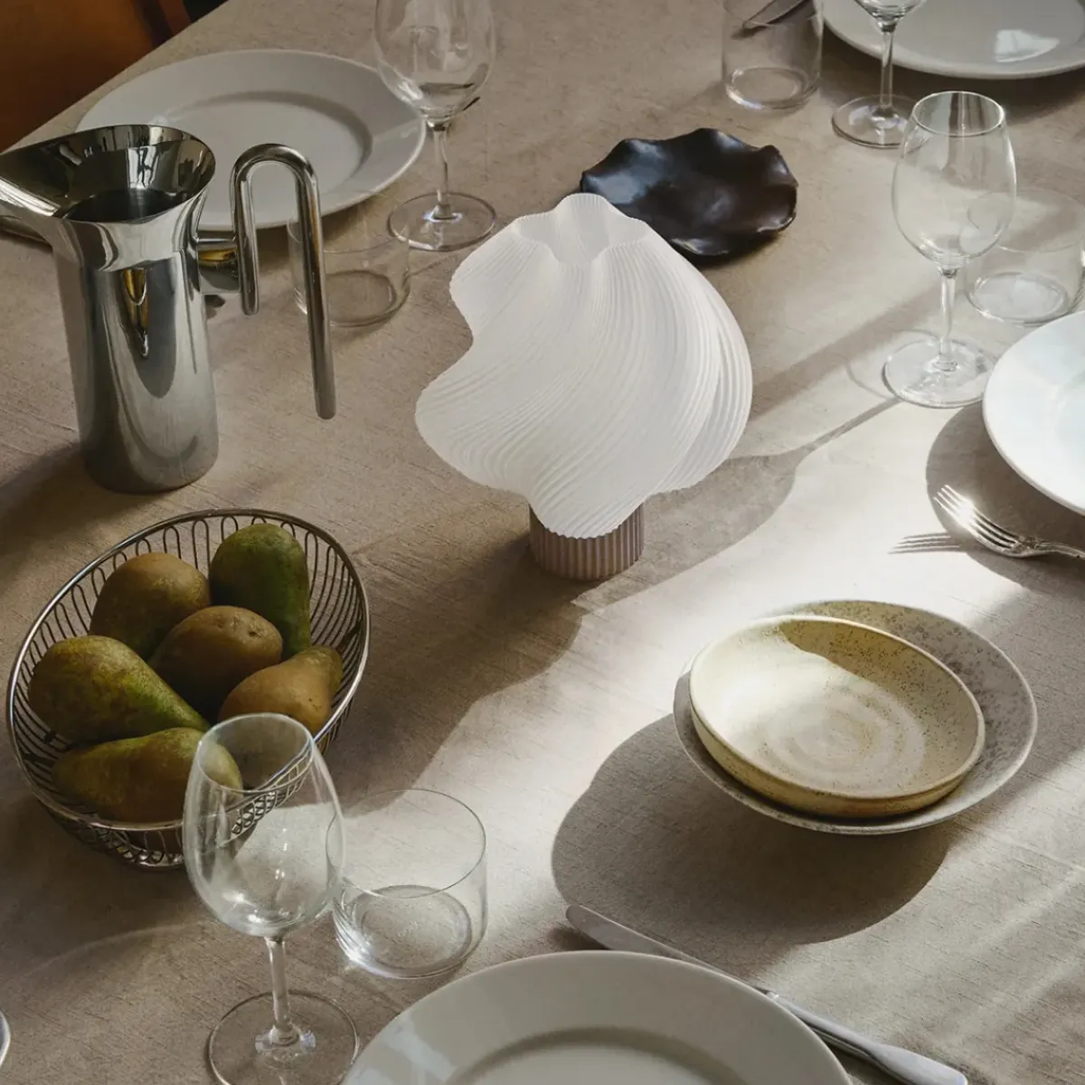 Crème Atelier Lampe Soft Serve Portable - Mocha > Lampes De Table