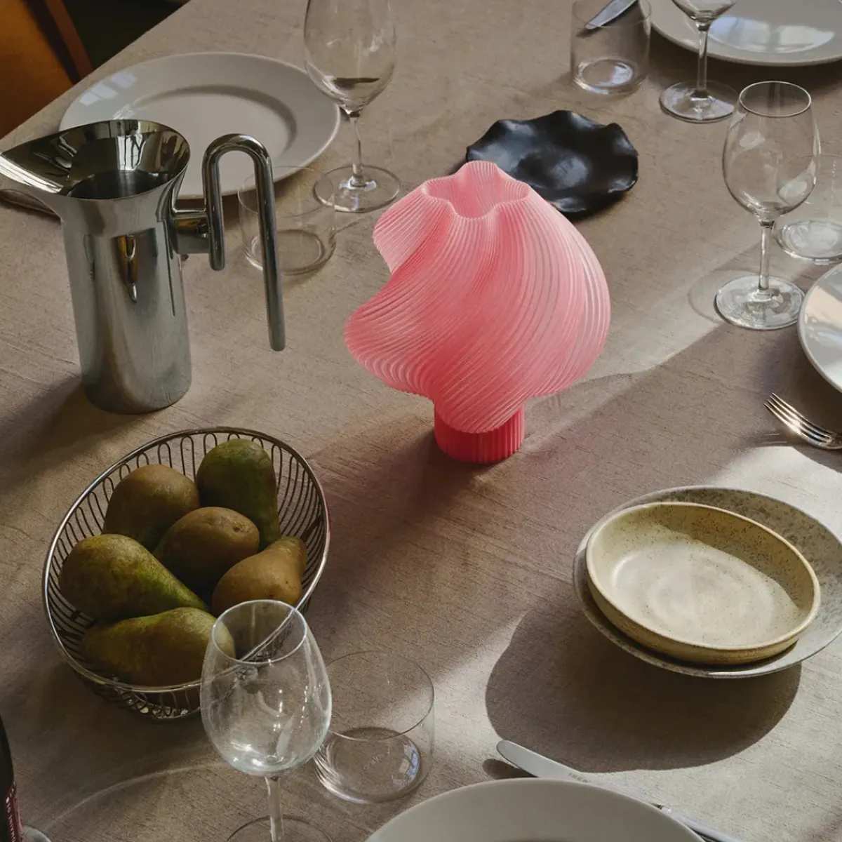 Crème Atelier Lampe Soft Serve Portable - Peach Sorbet > Lampes De Table