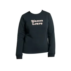 Sélectionné par Fleux Le Sweat Maman Louve - Charbon > Fabriqué En Europe|Biologique