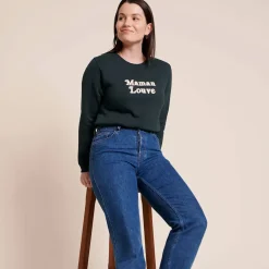 Sélectionné par Fleux Le Sweat Maman Louve - Charbon > Fabriqué En Europe|Biologique