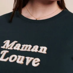 Sélectionné par Fleux Le Sweat Maman Louve - Charbon > Fabriqué En Europe|Biologique